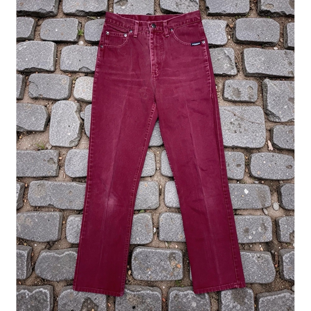 Vintage Rough Rider Jeans by Circle T Western Wear Women's Red Measures 27x30